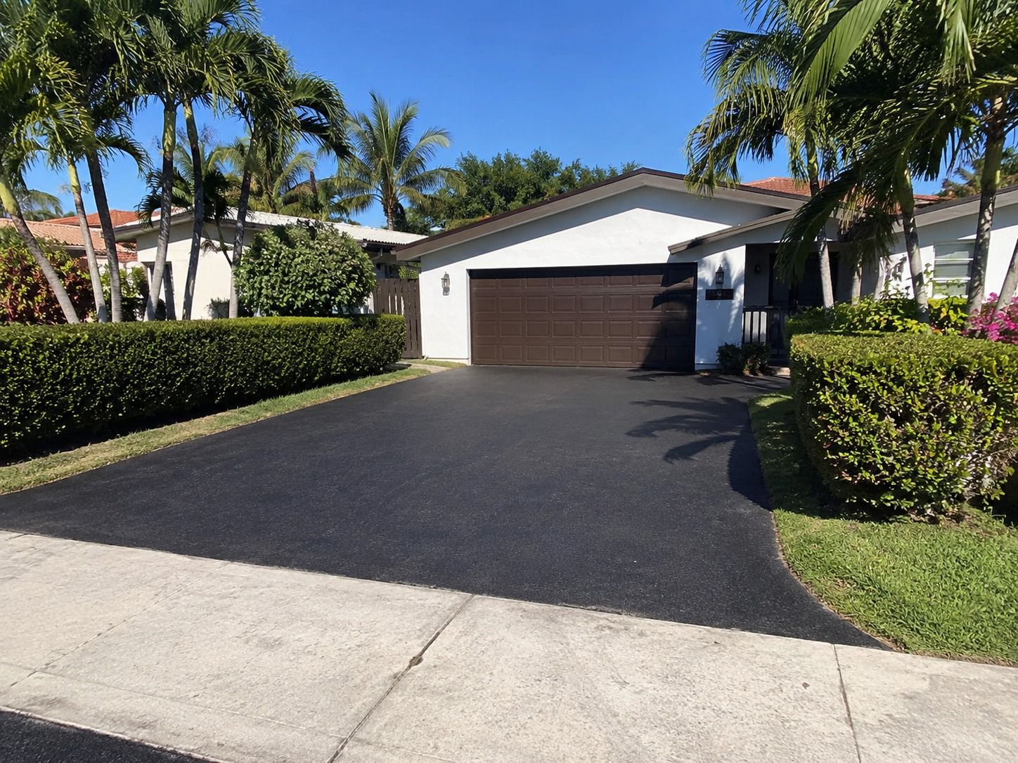 asphalt driveways installed at a Miami property