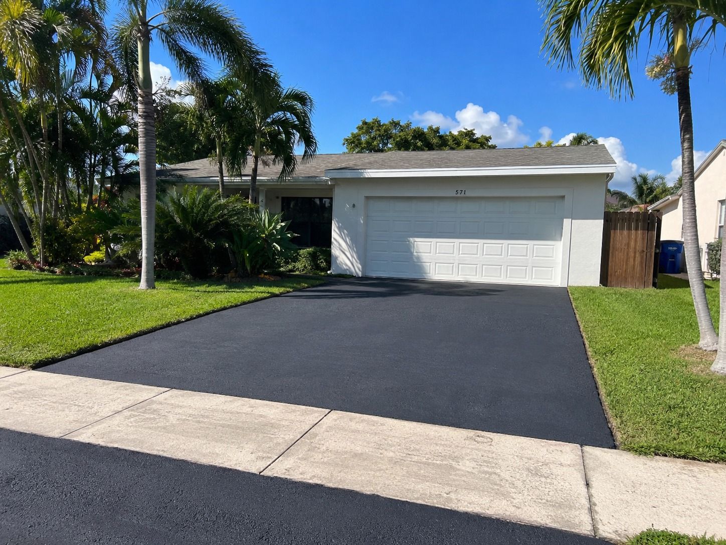 asphalt driveway repair project in Miami