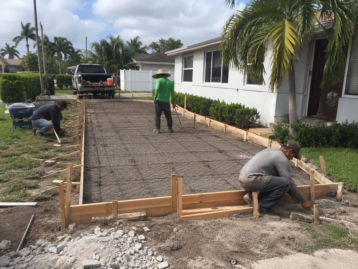 concrete driveway restoration project in Miami