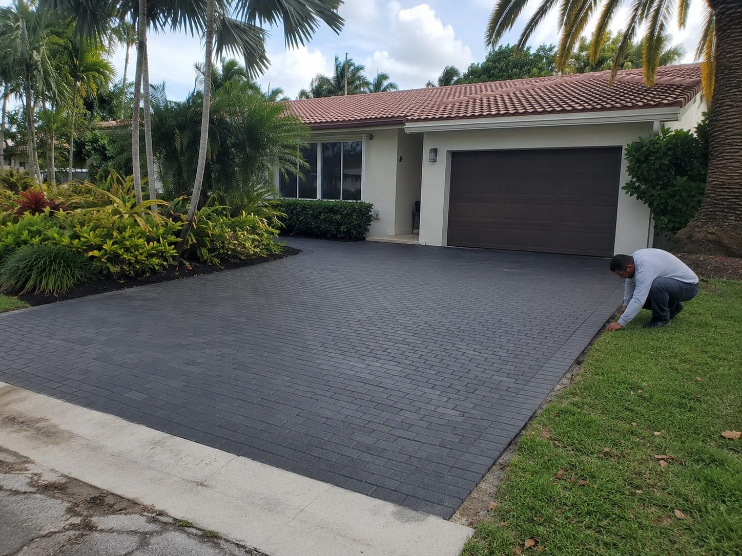 paver installation project in Miami