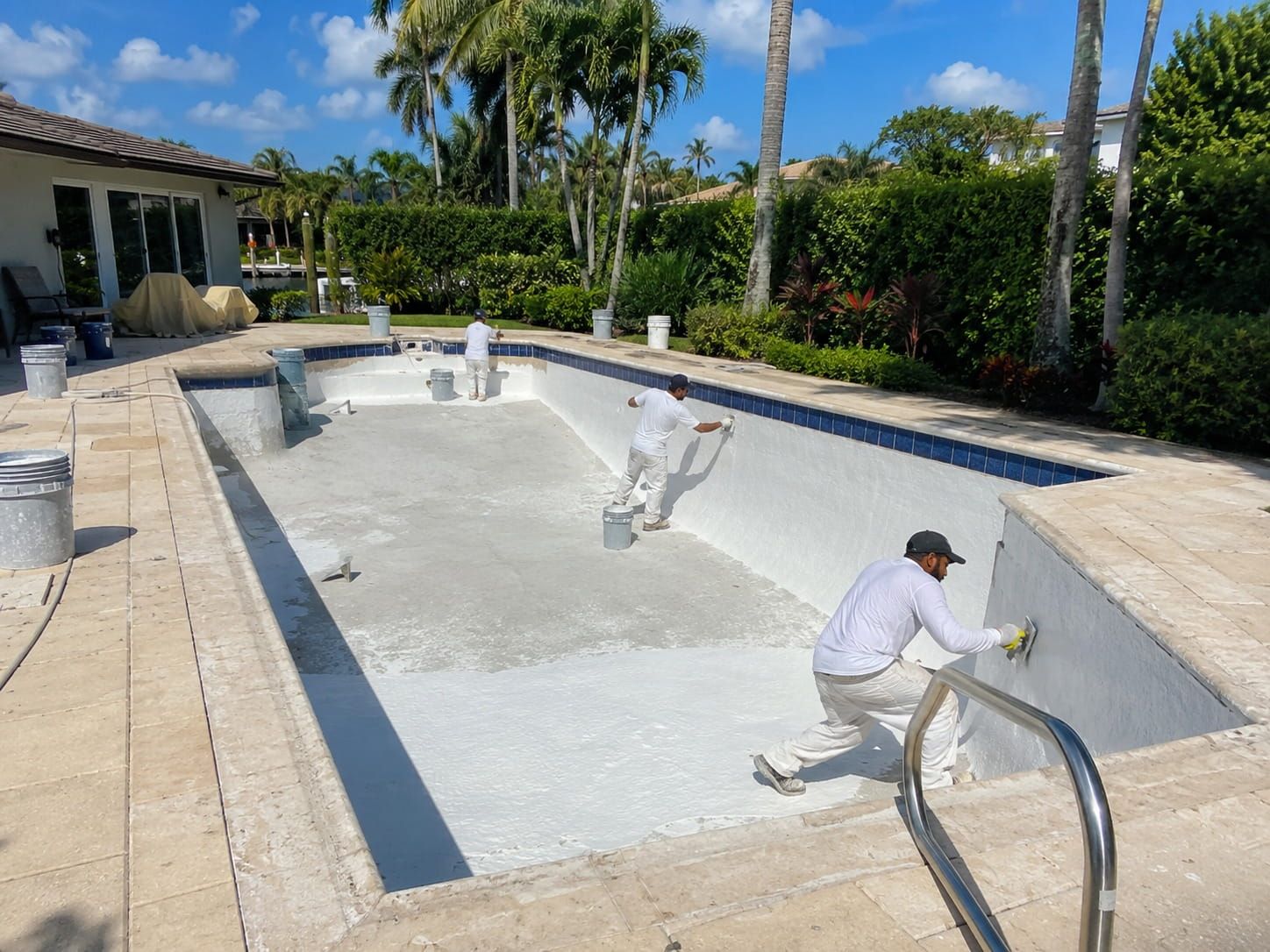 Miami pool contractors at work